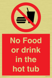 No Food or drink in the hot tub